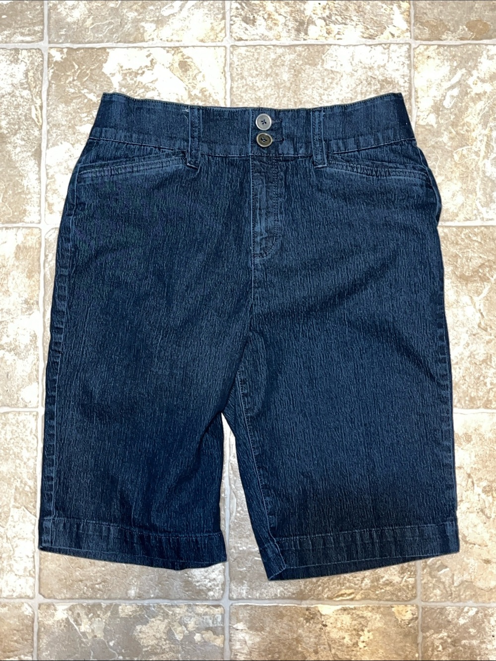 Christopher & Banks Dark Navy Denim Shorts - Picture 2 of 9